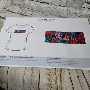 MSGM Sublimated Satin w Sublimated 3D Embroidery Patch Lion Brothers 7 x 2.75